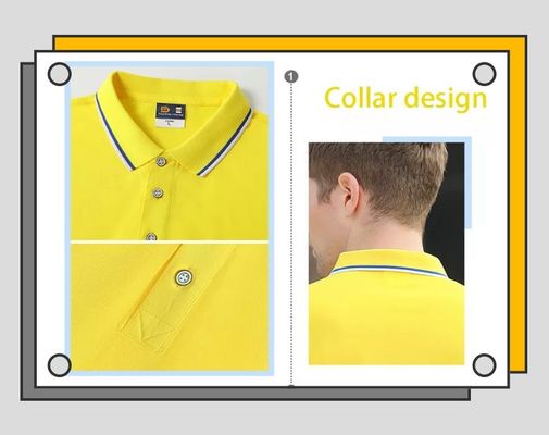 Polo Quick Dry Collared Shirts 100% der Polyester-Baumwollhemd-Männer