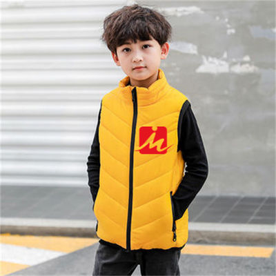 Wasserdichte Kinder erhitzten Jacken-Westen-Windjacke-Schwarz-Puffer