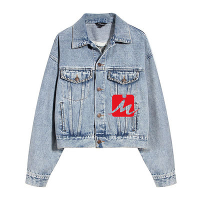 Bergkristall-Stickerei-Denim-Jacken höhlten Damen-übergroße Jacke aus