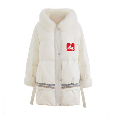 Woolen Leichtgewichtler hinunter Jacken-Creme-Knie-glatte starke Abstieg-Mantel-Patrouille hinunter Jacke