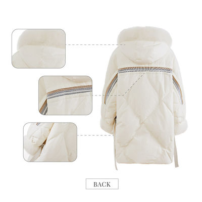 Woolen Leichtgewichtler hinunter Jacken-Creme-Knie-glatte starke Abstieg-Mantel-Patrouille hinunter Jacke