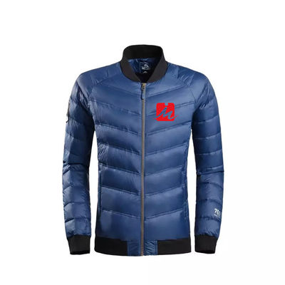 Polyester-wasserdichter Windjacke-Jacken-Mann-Baseball-Puffer-Leichtgewichtler 100% hinunter Jacke