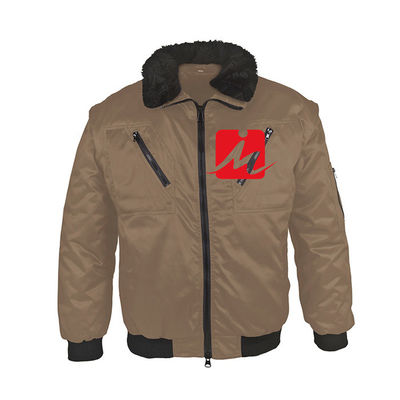Polyester personifizierte die wasserdichte der Bomber-Jacke der Arbeits-einheitlicher Taft-kundenspezifischen Männer
