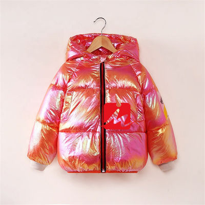 Windundurchlässiger Leichtgewichtler hinunter Jacken-Laser beschichtet Kinderwinter hinunter Jacke für Kinder