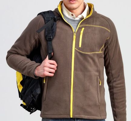 Sport-im Freien Winter-Vlies-Jacken-Zip-Polyester-Herrenbekleidung
