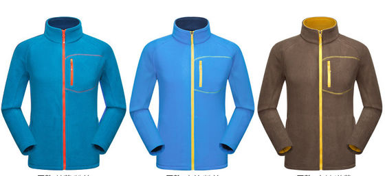 Sport-im Freien Winter-Vlies-Jacken-Zip-Polyester-Herrenbekleidung