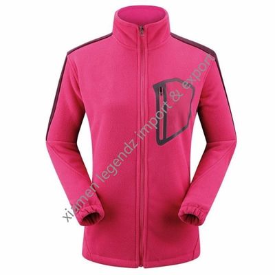Klassische Mountainnering-Sport-Winter-Jacke für Frauen machen oben Polyester-starke Vlies-Jacke Reißverschluss zu