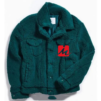Kastentaschen Shearlingsvlies sherpa Fernlastfahrerjacke des Winters 2 für Männer