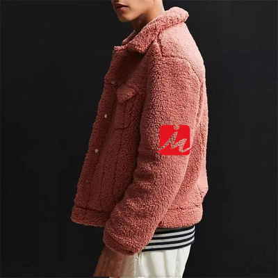 Kastentaschen Shearlingsvlies sherpa Fernlastfahrerjacke des Winters 2 für Männer