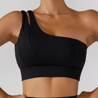 Einzelner schräger Schultergurt für Damen, Yoga, Fitness, Unterwäsche, hochschlagfestes Stützrohr